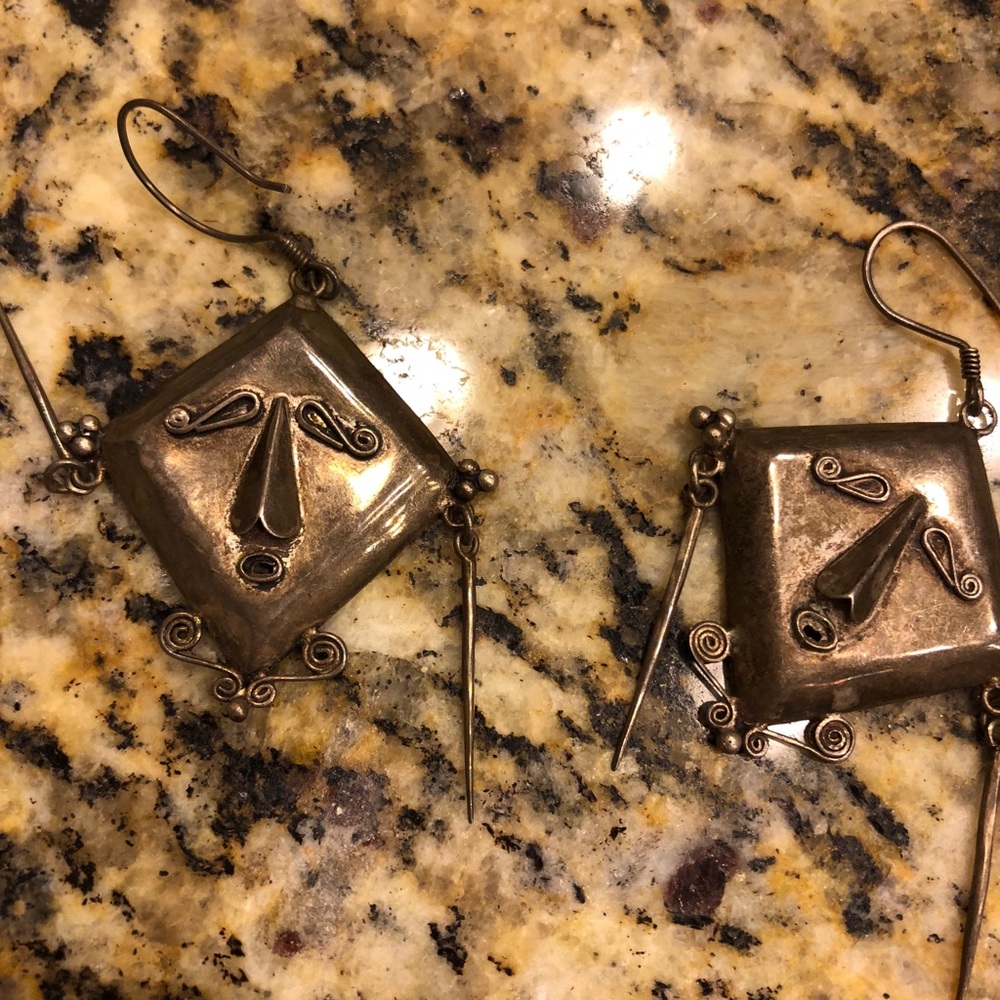 Sold-Silver tribal earrings ❤️